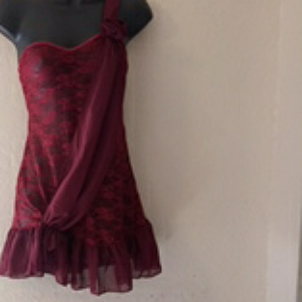 Burgandy Lingerie 2 Pc Set